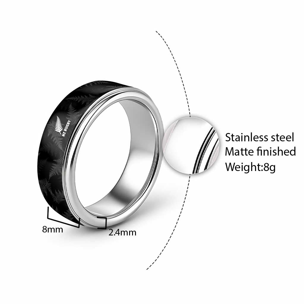 New Zealand Silver Fern Rugby Classic Ring Go Aotearoa Champions - Polynesian Pride