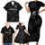 Custom New Zealand Silver Fern Rugby Family Matching Short Sleeve Bodycon Dress and Hawaiian Shirt 2023 Go Aotearoa Champions World Cup LT14 - Polynesian Pride