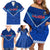 Samoa Rugby Family Matching Off Shoulder Short Dress and Hawaiian Shirt 2023 Go Manu Samoa LT14 - Polynesian Pride