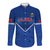 Samoa Rugby Long Sleeve Button Shirt 2023 Go Manu Samoa LT14 Unisex Blue - Polynesian Pride