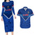 Custom Samoa Rugby Couples Matching Long Sleeve Bodycon Dress and Hawaiian Shirt 2023 Go Manu Samoa LT14 Blue - Polynesian Pride