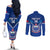 Custom Samoa Rugby Couples Matching Off The Shoulder Long Sleeve Dress and Long Sleeve Button Shirts 2023 Go Manu Samoa LT14 - Polynesian Pride