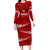 Tonga Rugby Family Matching Long Sleeve Bodycon Dress and Hawaiian Shirt 2023 Ikale Tahi Tongan Ngatu Pattern LT14 Mom's Dress Red - Polynesian Pride