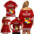 Tonga Rugby Family Matching Off Shoulder Short Dress and Hawaiian Shirt 2023 Ikale Tahi Tongan Ngatu Pattern LT14 - Polynesian Pride