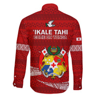 Tonga Rugby Family Matching Short Sleeve Bodycon Dress and Hawaiian Shirt 2023 Ikale Tahi Tongan Ngatu Pattern LT14 - Polynesian Pride