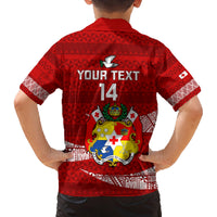 Custom Tonga Rugby Family Matching Tank Maxi Dress and Hawaiian Shirt 2023 Ikale Tahi Tongan Ngatu Pattern LT14 - Polynesian Pride