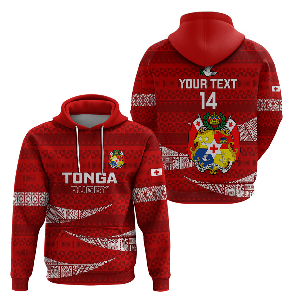 Custom Tonga Rugby Hoodie 2023 Ikale Tahi Tongan Ngatu Pattern LT14 - Polynesian Pride