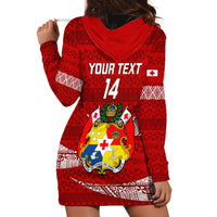 Custom Tonga Rugby Hoodie Dress 2023 Ikale Tahi Tongan Ngatu Pattern LT14 - Polynesian Pride