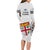 Fiji Rugby Long Sleeve Bodycon Dress 2023 Go Champions World Cup Fijian Tapa Pattern LT14 - Polynesian Pride