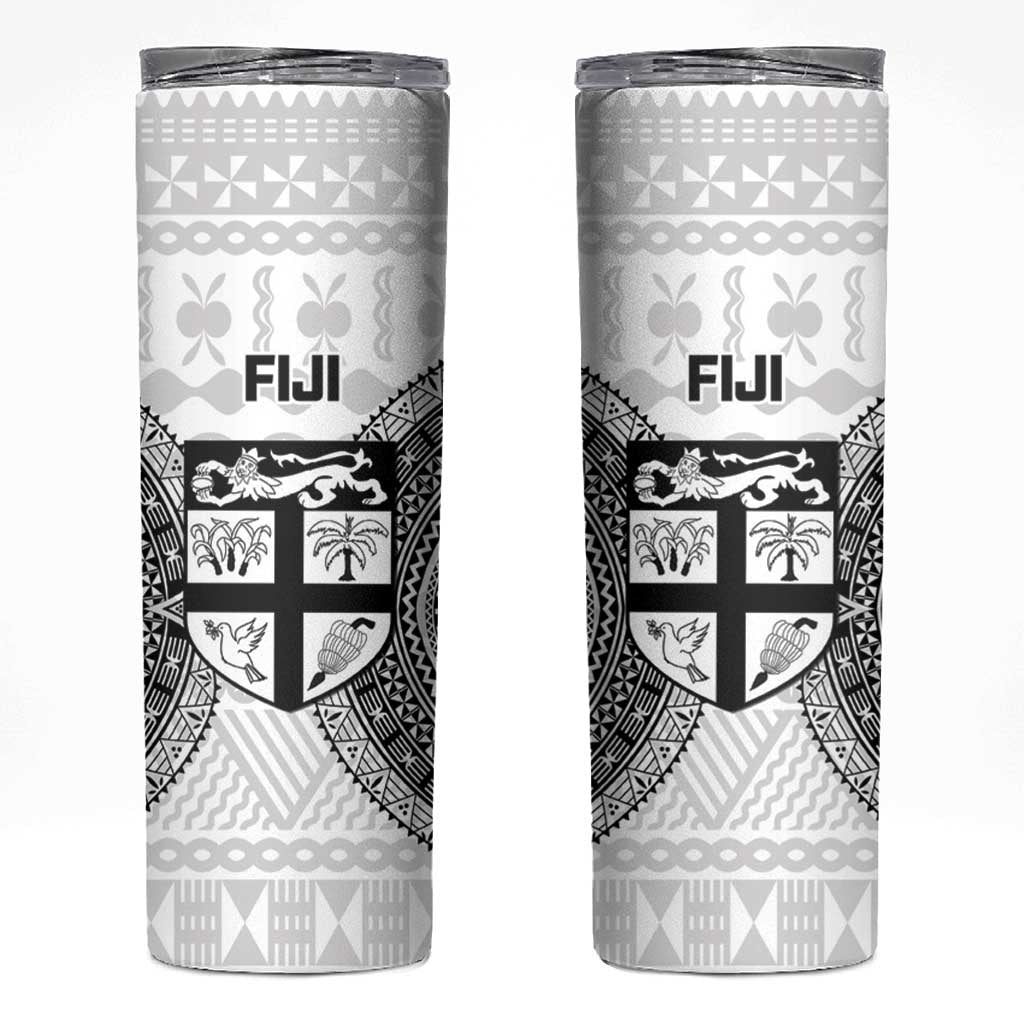 Fiji Rugby Skinny Tumbler Go Champions World Cup Fijian Tapa Pattern