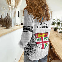 Fiji Rugby Women Casual Shirt 2023 Go Champions World Cup Fijian Tapa Pattern LT14 - Polynesian Pride