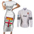 Custom Fiji Rugby Couples Matching Short Sleeve Bodycon Dress and Long Sleeve Button Shirts 2023 Go Champions World Cup Fijian Tapa Pattern LT14 White - Polynesian Pride