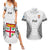 Custom Fiji Rugby Couples Matching Summer Maxi Dress and Hawaiian Shirt 2023 Go Champions World Cup Fijian Tapa Pattern LT14 White - Polynesian Pride