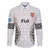 Custom Fiji Rugby Family Matching Puletasi Dress and Hawaiian Shirt 2023 Go Champions World Cup Fijian Tapa Pattern LT14 Dad's Shirt - Long Sleeve White - Polynesian Pride