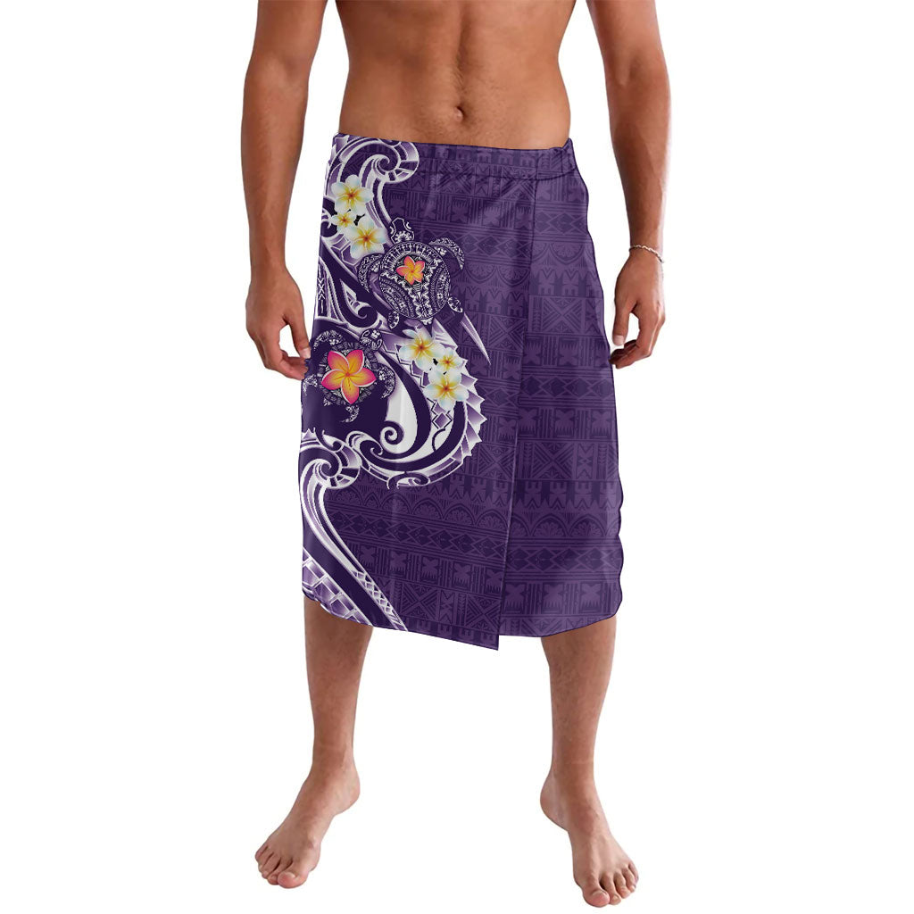 Bula Fiji Tapa Turtle Lavalava Plumeria Fijian Masi Vonu Purple LT14 Purple - Polynesian Pride