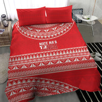 Mate Ma'a Tonga 2026 Rugby Bedding Set Go Champions Tongan Ngatu Pattern LT14 - Polynesian Pride
