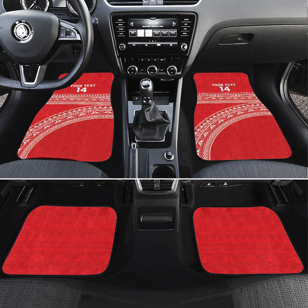 Mate Ma'a Tonga 2026 Rugby Custom Car Mats Go Champions Tongan Ngatu Pattern