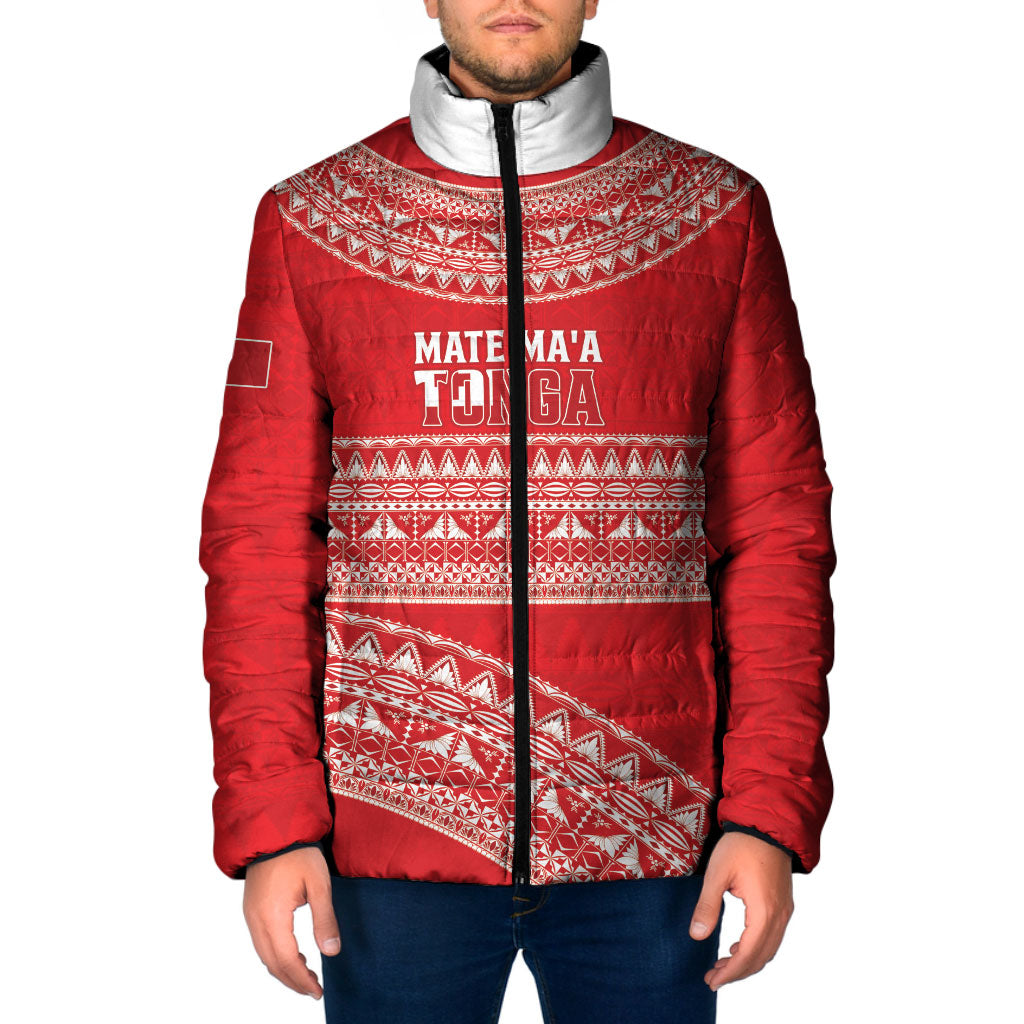 Mate Ma'a Tonga 2026 Rugby Custom Padded Jacket Go Champions Tongan Ngatu Pattern