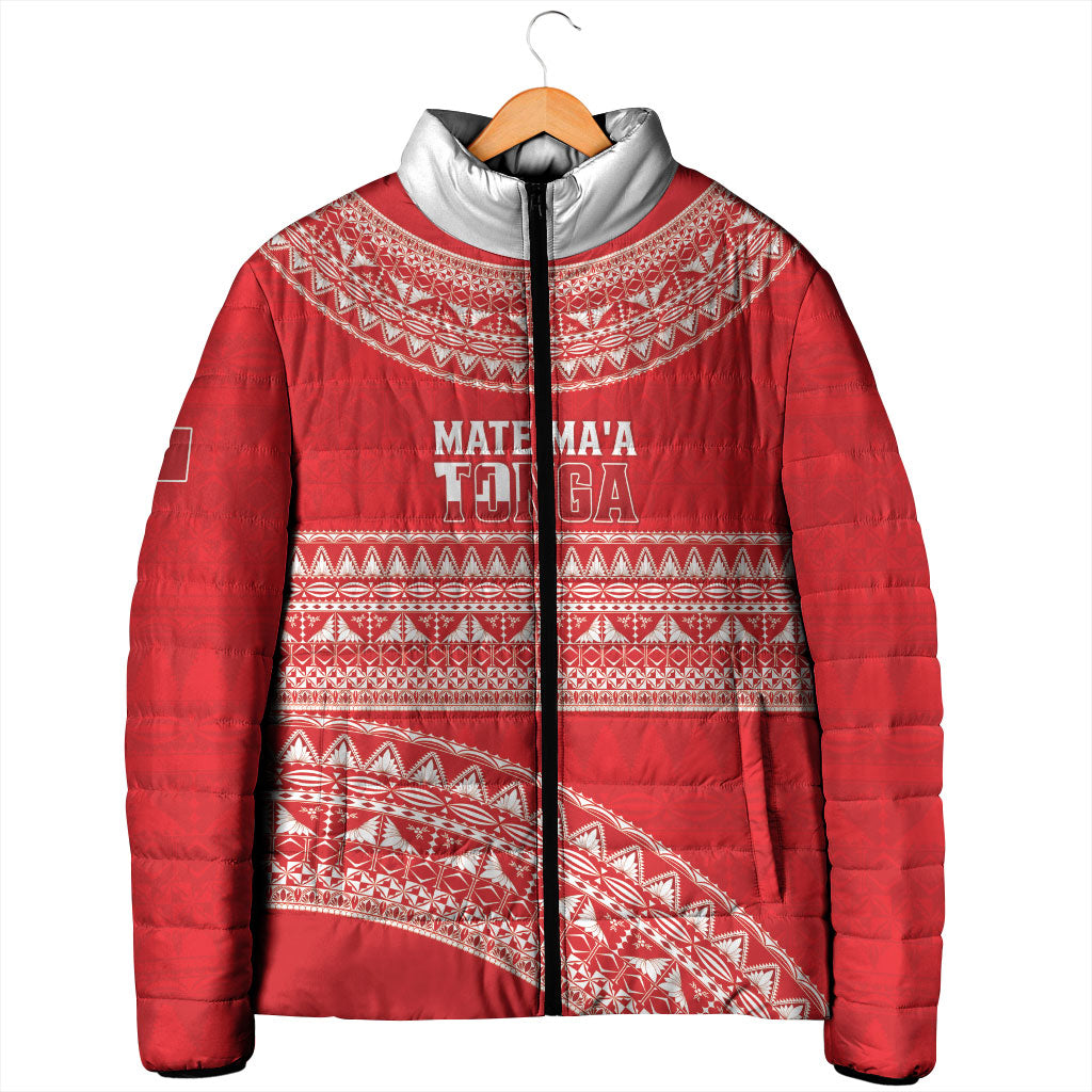 Mate Ma'a Tonga 2026 Rugby Custom Padded Jacket Go Champions Tongan Ngatu Pattern LT14 - Polynesian Pride