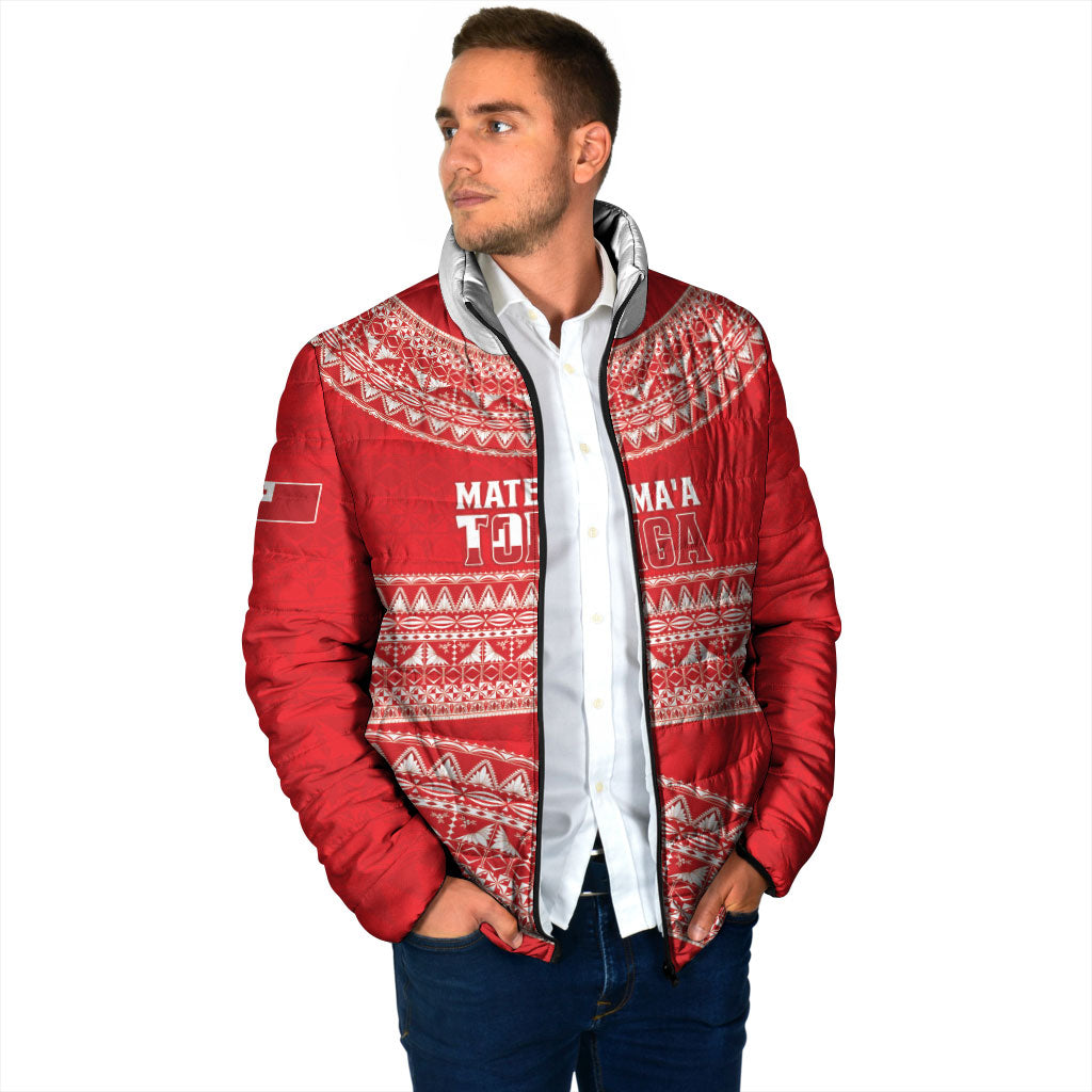 Mate Ma'a Tonga 2026 Rugby Custom Padded Jacket Go Champions Tongan Ngatu Pattern LT14 - Polynesian Pride