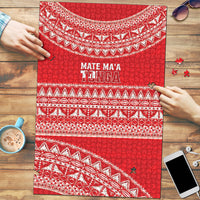 Mate Ma'a Tonga 2026 Rugby Puzzle Go Champions Tongan Ngatu Pattern LT14 Red - Polynesian Pride