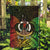 Personalised Vanuatu Family Day Garden Flag Happy 26 December Vanuatuan Pig Tusk LT14 Garden Flag Black - Polynesian Pride