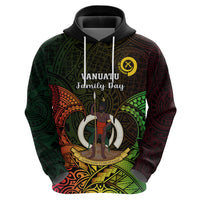Personalised Vanuatu Family Day Hoodie Happy 26 December Vanuatuan Pig Tusk LT14 - Polynesian Pride