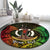 Personalised Vanuatu Family Day Round Carpet Happy 26 December Vanuatuan Pig Tusk LT14 - Polynesian Pride