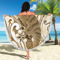 Brown And White Hawaii Chameleon Beach Blanket Plumeria Polynesian Tribal Art LT14 - Polynesian Pride