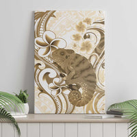 Brown And White Hawaii Chameleon Canvas Wall Art Plumeria Polynesian Tribal Art LT14 - Polynesian Pride
