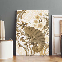 Brown And White Hawaii Chameleon Canvas Wall Art Plumeria Polynesian Tribal Art LT14 - Polynesian Pride