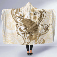 Brown And White Hawaii Chameleon Hooded Blanket Plumeria Polynesian Tribal Art LT14 One Size Brown - Polynesian Pride