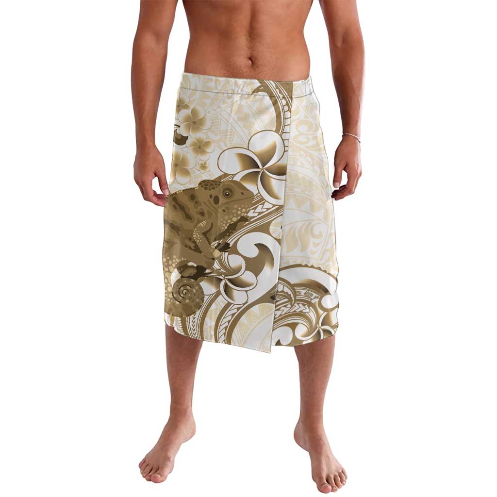 Brown And White Hawaii Chameleon Lavalava Plumeria Polynesian Tribal Art LT14 Brown - Polynesian Pride