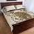 Brown And White Hawaii Chameleon Quilt Bed Set Plumeria Polynesian Tribal Art