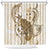 Brown And White Hawaii Chameleon Shower Curtain Plumeria Polynesian Tribal Art