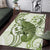 Green And White Hawaii Chameleon Area Rug Plumeria Polynesian Tribal Art