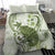 Green And White Hawaii Chameleon Bedding Set Plumeria Polynesian Tribal Art