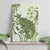 Green And White Hawaii Chameleon Canvas Wall Art Plumeria Polynesian Tribal Art