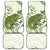 Green And White Hawaii Chameleon Car Mats Plumeria Polynesian Tribal Art