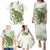 Green And White Hawaii Chameleon Family Matching Puletasi and Hawaiian Shirt Plumeria Polynesian Tribal Art