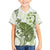 Green And White Hawaii Chameleon Family Matching Summer Maxi Dress and Hawaiian Shirt Plumeria Polynesian Tribal Art