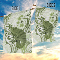 Green And White Hawaii Chameleon Garden Flag Plumeria Polynesian Tribal Art LT14 - Polynesian Pride