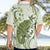 Green And White Hawaii Chameleon Hawaiian Shirt Plumeria Polynesian Tribal Art