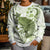 Green And White Hawaii Chameleon Kid Ugly Christmas Sweater Plumeria Polynesian Tribal Art