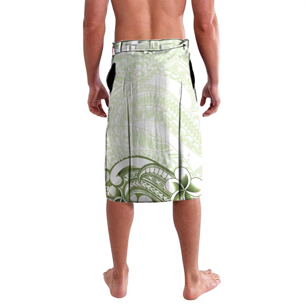 Green And White Hawaii Chameleon Lavalava Plumeria Polynesian Tribal Art LT14 - Polynesian Pride