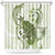 Green And White Hawaii Chameleon Shower Curtain Plumeria Polynesian Tribal Art