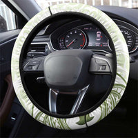 Green And White Hawaii Chameleon Steering Wheel Cover Plumeria Polynesian Tribal Art LT14 - Polynesian Pride
