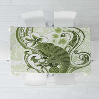 Green And White Hawaii Chameleon Tablecloth Plumeria Polynesian Tribal Art LT14 Lime Green - Polynesian Pride