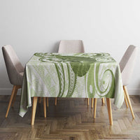 Green And White Hawaii Chameleon Tablecloth Plumeria Polynesian Tribal Art LT14 - Polynesian Pride