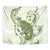 Green And White Hawaii Chameleon Tapestry Plumeria Polynesian Tribal Art